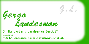 gergo landesman business card